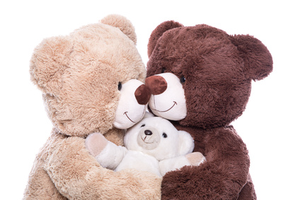 Familie - Mutter, Vater und Kind - Bären isoliert