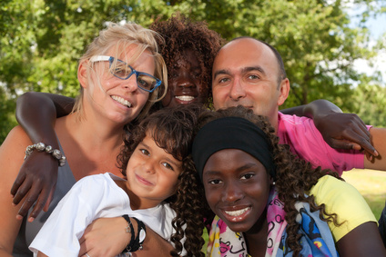 Multi ethnic family