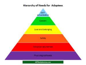 Adoptive Families Need Peer Relationships with Others Steeped in the Adoption Experience.hierarchy of needs for adoptees