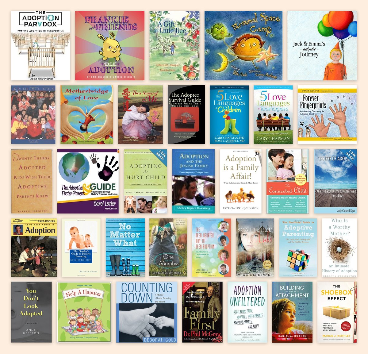 Collage of book covers from GIFT's recommended reading list